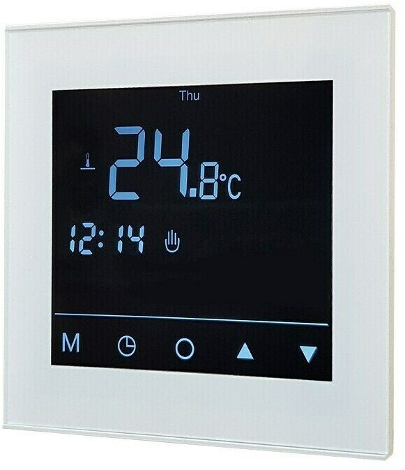 Admiral E-Power Comfort Plus Weiß, Digitales Fußbodenheizungs-Thermostat, programmierbar, mit Touchscreen, 230V, inkl. Fernfühler (3m) | Zustand: Neu – Bild 4