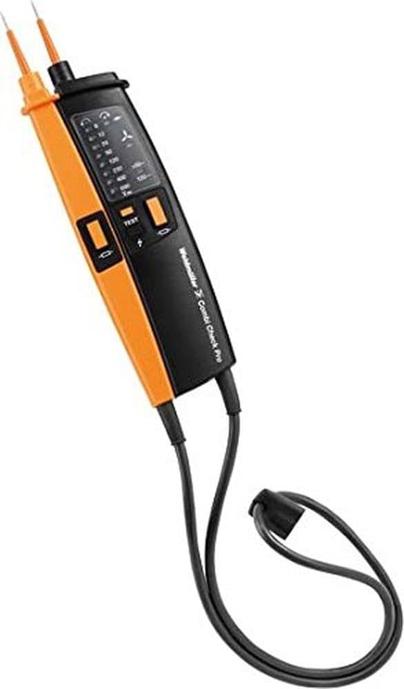 Weidmüller VT Combi Pro, schwarz/orange, Zweipoliger Spannungs- und Durchgangsprüfer 6-690V AC | DC, LED-Anzeige, Schutzart IP65 | Zustand: Sehr Gut