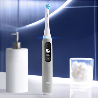 Oral-B iO Series 6 Grey Opal, Elektrische Zahnbürste mit interaktivem Display, intelligentem Andrucksensor und magnetischem Antrieb. | Zustand: Neu – Bild 3