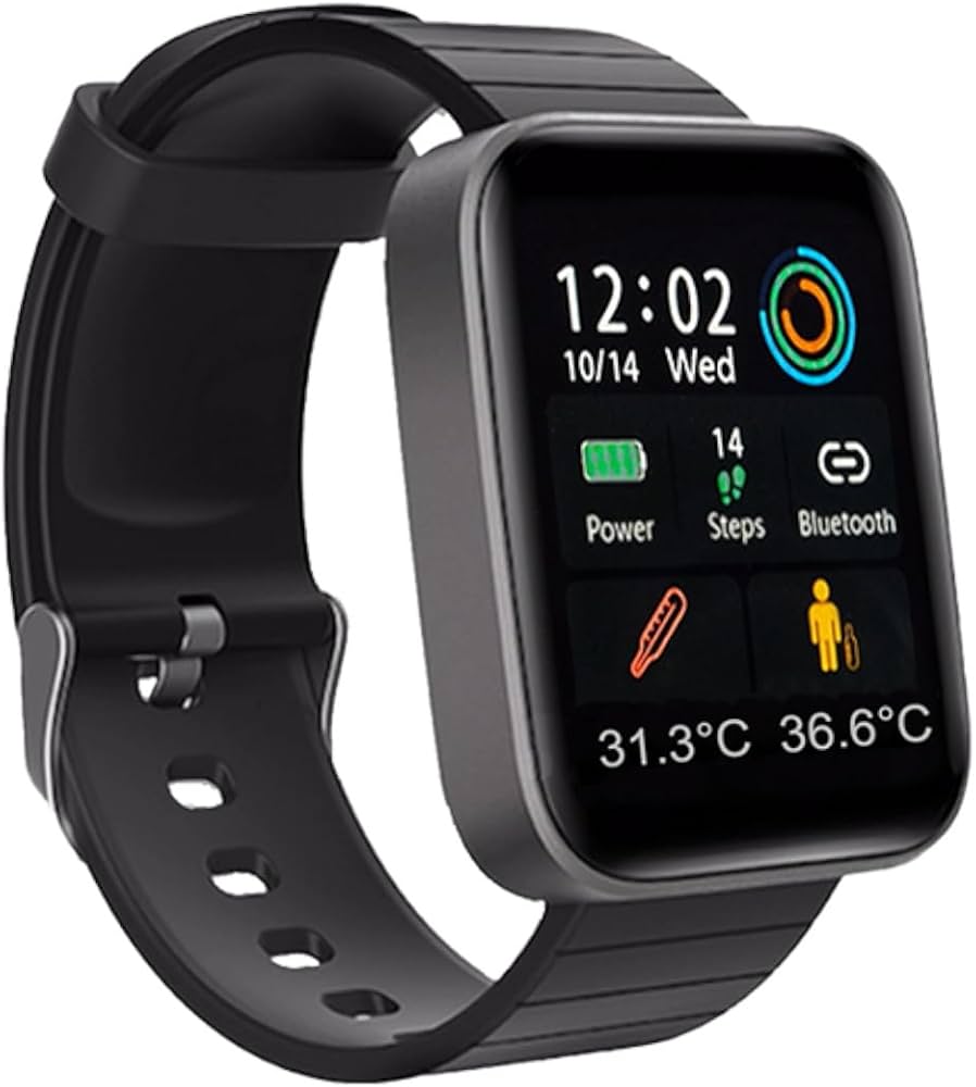 MediaShop Kendox Life Tracker Schwarz, Smartwatch und Fitnessuhr, 24 | 7 Vitalwert-Überwachung, 18 Sportmodi, inkl. Ladegerät und OVP | Zustand: Gut
