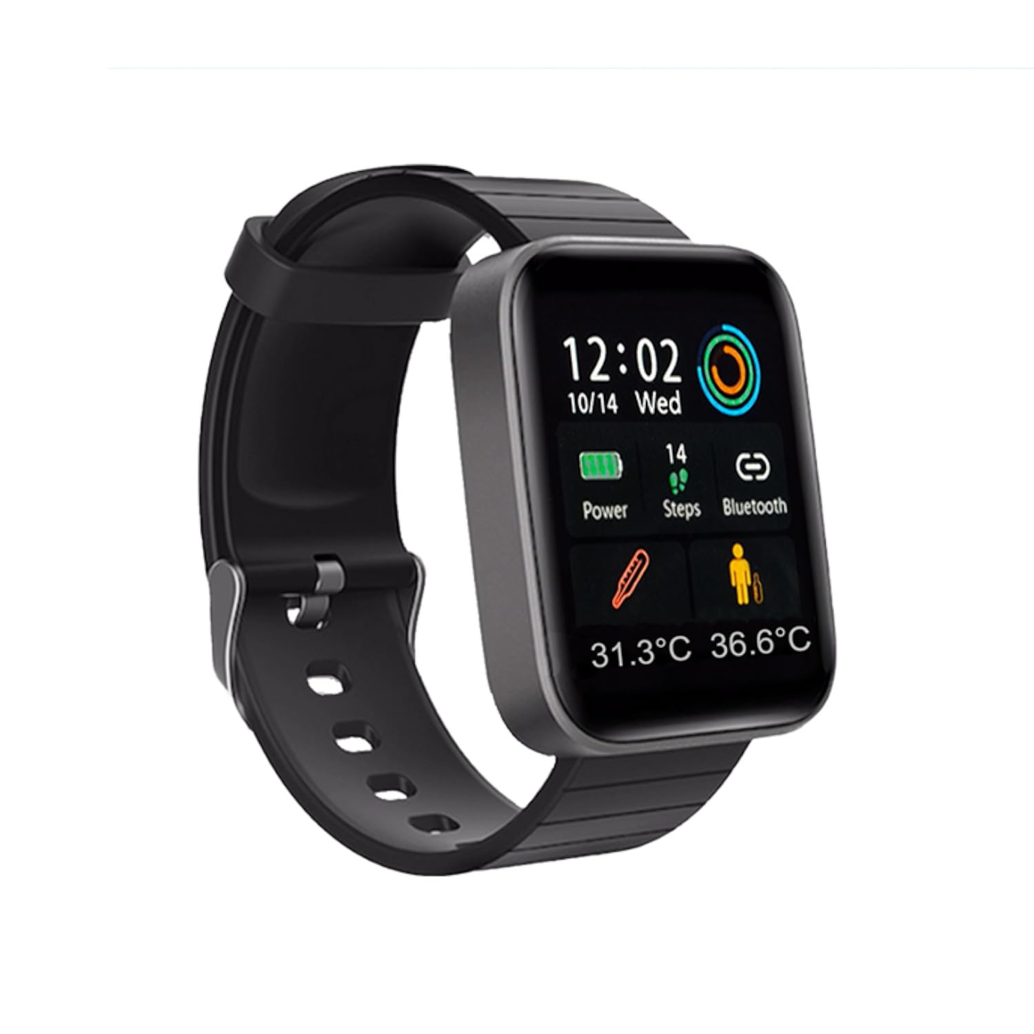 MediaShop Kendox Life Tracker Schwarz, Smartwatch und Fitnessuhr, 24 | 7 Vitalwert-Überwachung, 18 Sportmodi, inkl. Ladegerät und OVP | Zustand: Gut – Bild 3