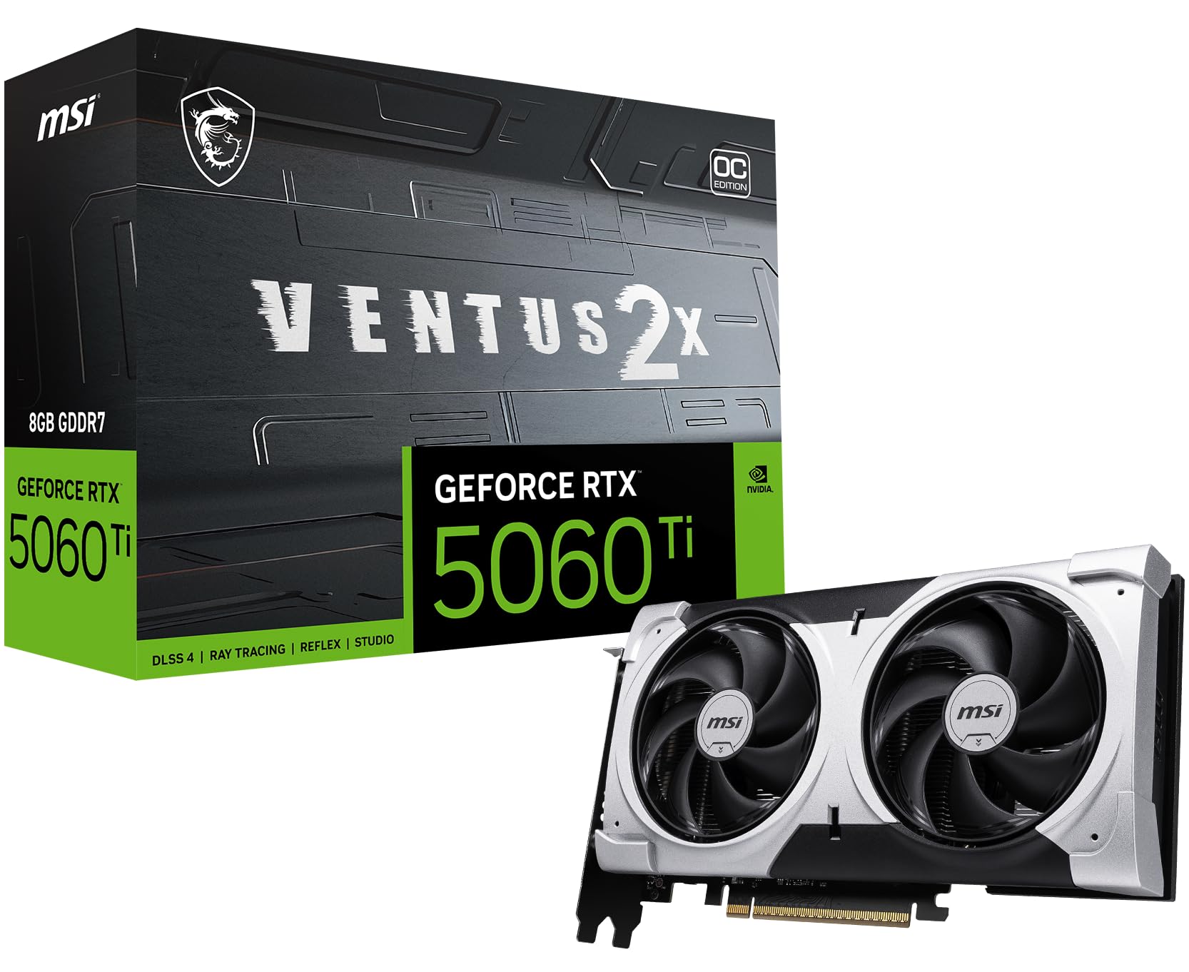 MSI GeForce RTX 5060 Ti Ventus 2X OC, 8GB GDDR7, HDMI, 3x DisplayPort, OVP, Grafikkarte | Zustand: Wie Neu – Bild 3