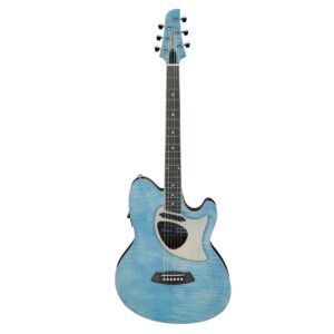 Ibanez TCM50FM Denim Blue, Elektro-Akustikgitarre, Talman Double Cutaway, Riegelahorn-Decke, mit Tonabnehmer und Tuner | Zustand: Sehr Gut