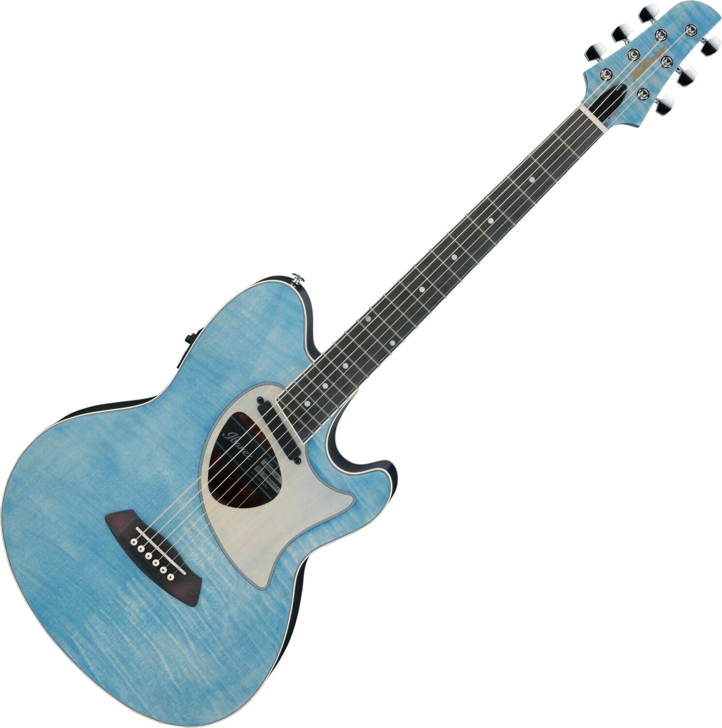 Ibanez TCM50FM Denim Blue, Elektro-Akustikgitarre, Talman Double Cutaway, Riegelahorn-Decke, mit Tonabnehmer und Tuner | Zustand: Sehr Gut – Bild 3