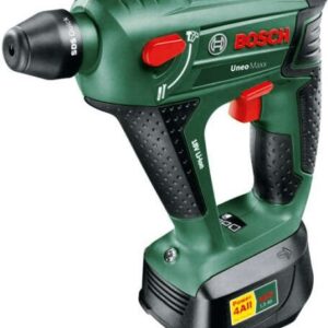 Bosch Uneo Maxx Akku-Bohrhammer, 18V, 2.5 Ah Akku, Ladegerät AL 1830 CV, Koffer, Bits | Zustand: Wie Neu