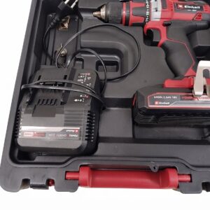 Einhell TE-CD 18/40 Li rot-schwarz, Akku-Bohrschrauber im Koffer, inklusive 1 Akku 2,5 Ah und Ladegerät | Zustand: Sehr Gut