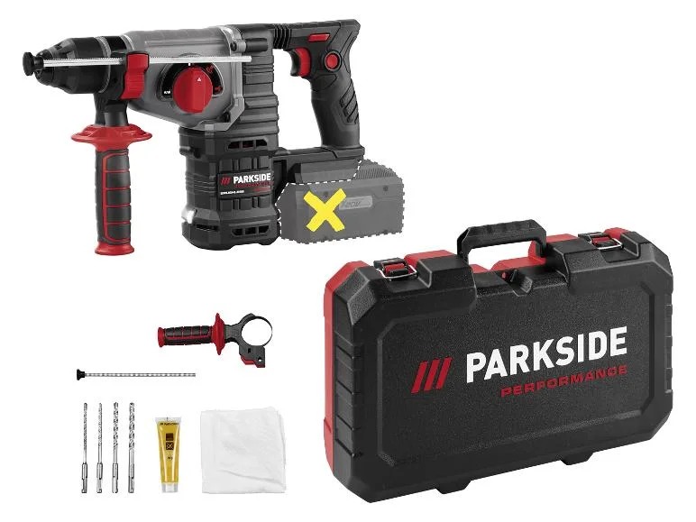 Parkside 20V Akku Kombihammer PKH 20-Li D4, 20 V, SDS-Plus, Sologerät im Koffer, ohne Akku/Ladegerät | Zustand: Neu
