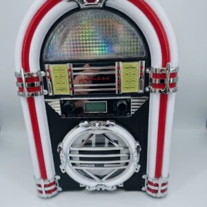 Silva Schneider Jukebox 66 Rot-Weiß, FM Radio, CD, Bluetooth, 35W, 230V | Zustand: Sehr Gut