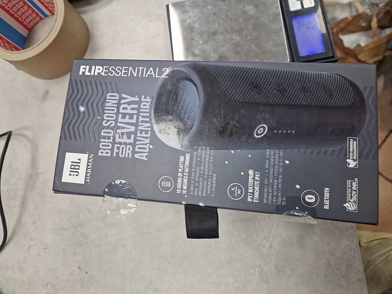 JBL Flip Essential 2 Schwarz, Bluetooth-Lautsprecher, IPX7 wasserdicht, 10h Akku, OVP | Zustand: Wie Neu | Farbe: grau – Bild 2