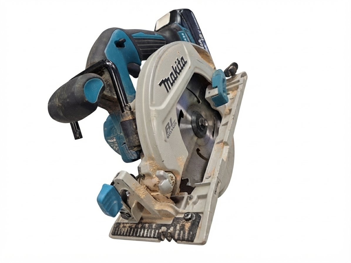 Makita DHS680 Handkreissäge, 18V, 165mm Sägeblatt, Brushless, mit Akku, Gebrauchsspuren | Zustand: Gut – Bild 2