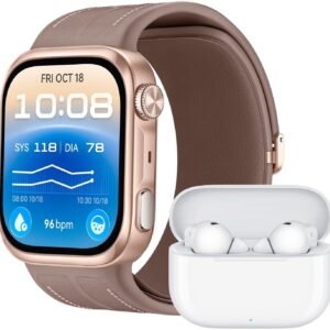 Huawei Watch D3 Gold, Gold Aluminum Case, Sand Composite Leather Strap, OVP | Zustand: Wie Neu | Farbe: Braun