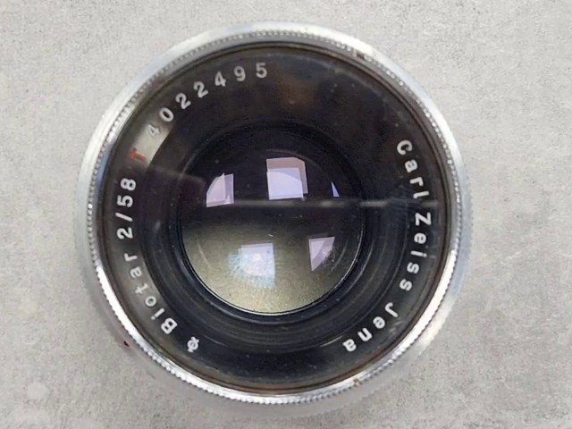 Carl Zeiss Jena Biotar 58mm f/2 T, 58mm f/2, manuelles Objektiv, T-Vergütung, Filtergewinde Heliopan 49x0,75 | Zustand: Sehr Gut