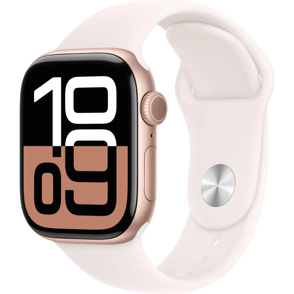 Apple Watch Series 10 Roségold 42mm, GPS + Cellular Aluminiumgehäuse Blassrosa Sportarmband S | M Verpackung geöffnet nicht aktiviert | Zustand: Neu