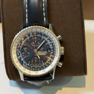 Breitling Navitimer 41 Schwarz Leder, Herrenuhr, Chronograph, Automatik, Edelstahl | Rotgold, Ref. U13324, mit Box und Zertifikat | Zustand: Sehr Gut