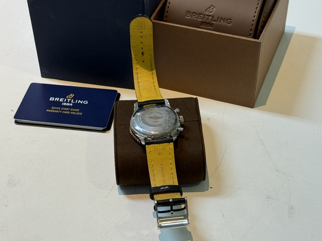 Breitling Navitimer 41 Schwarz Leder, Herrenuhr, Chronograph, Automatik, Edelstahl | Rotgold, Ref. U13324, mit Box und Zertifikat | Zustand: Sehr Gut – Bild 3