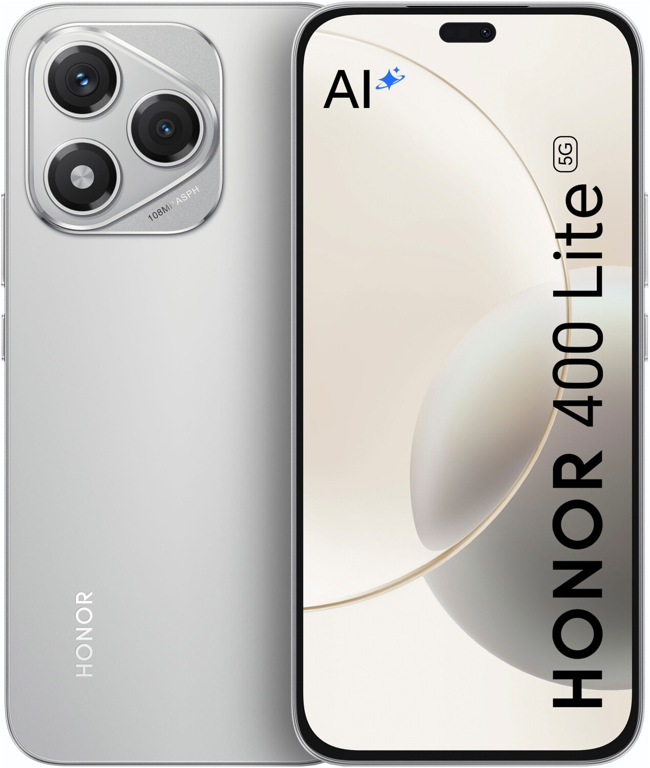 Honor 400 Lite 256GB Silber, Ohne Verpackung, 256 GB Speicher, 5G Smartphone | SimLock: Frei | Zustand: Sehr Gut | Farbe: silber | Akku: 100%