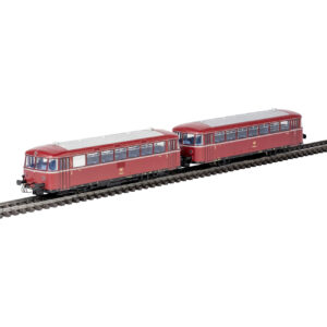 Märklin BR 798/998 purpurrot 1970, Zweiteiliger Schienenbus-Motorwagen und Steuerwagen der DB, Spur H0 mit mfx+ Digital-Decoder, Sound und LED-Innenbeleuchtung | Zustand: Neu