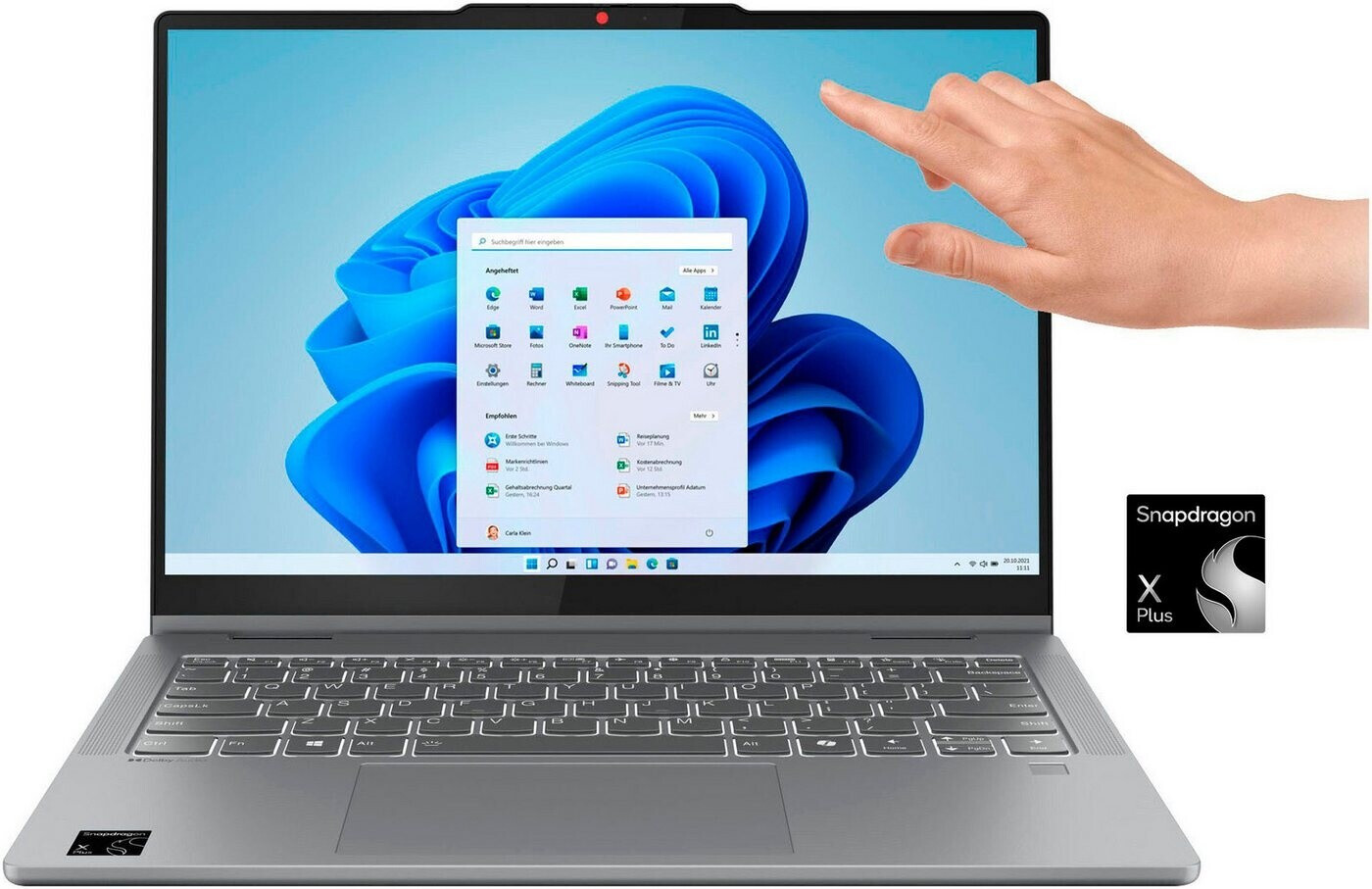 Lenovo IdeaPad 5 2-in-1 2024 Luna Grey, Snapdragon X Plus X1P-42-100, 24GB RAM, 1TB SSD, Windows 11, mit Ladegerät, Rechnung und Verpackung | Zustand: Wie Neu
