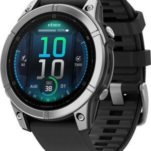 Garmin fenix E 47mm Schwarz Silber, Smartwatch, AMOLED, EdelstahLadegerätehäuse, schwarzes Armband, unbenutzt in geöffneter Originalverpackung | Zustand: Neu