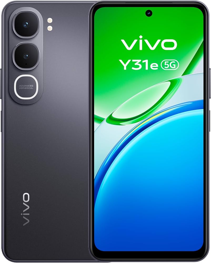Vivo Y31e 5G 256GB, Smartphone, 256 GB Speicher, 5G-fähig, originalverpackt und unbenutzt | SimLock: Frei | Zustand: Neu | Farbe: schwarz | Akku: 100%