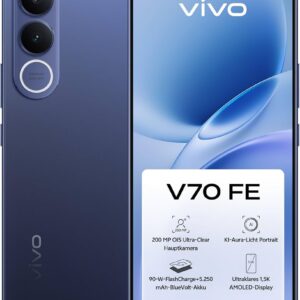 Vivo V70 FE 2026 Blau, 256GB, war nur Verpackung aufgemacht | SimLock: Frei | Zustand: Neu | Farbe: blau | Akku: 100%