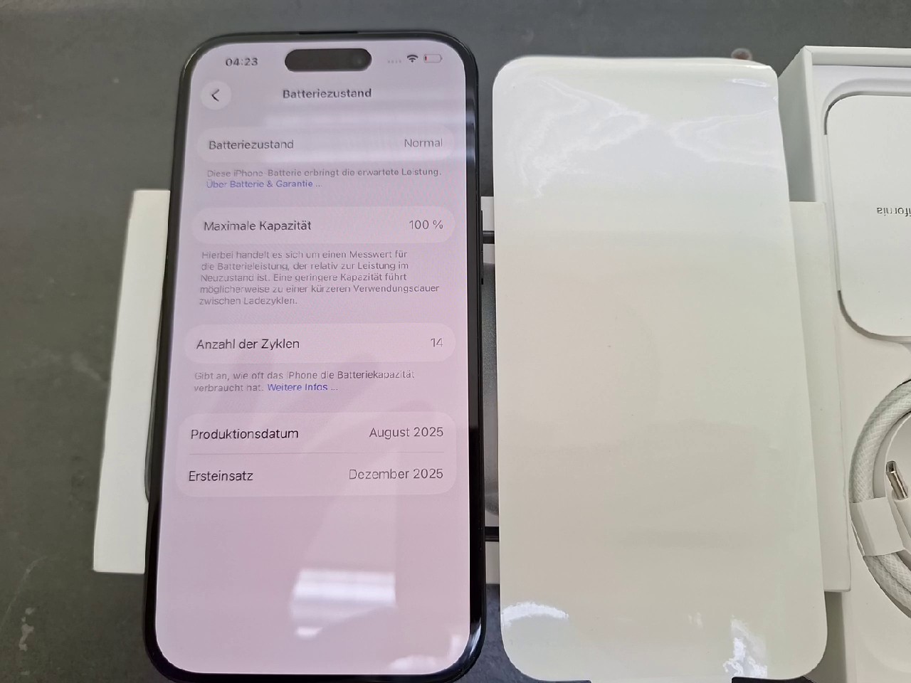 iPhone 15 128GB, OVP, 14 Zyklen, Apple Garantie bis Dezember 2026 | SimLock: Frei | Zustand: Wie Neu | Farbe: schwarz | Akku: 100% – Bild 2