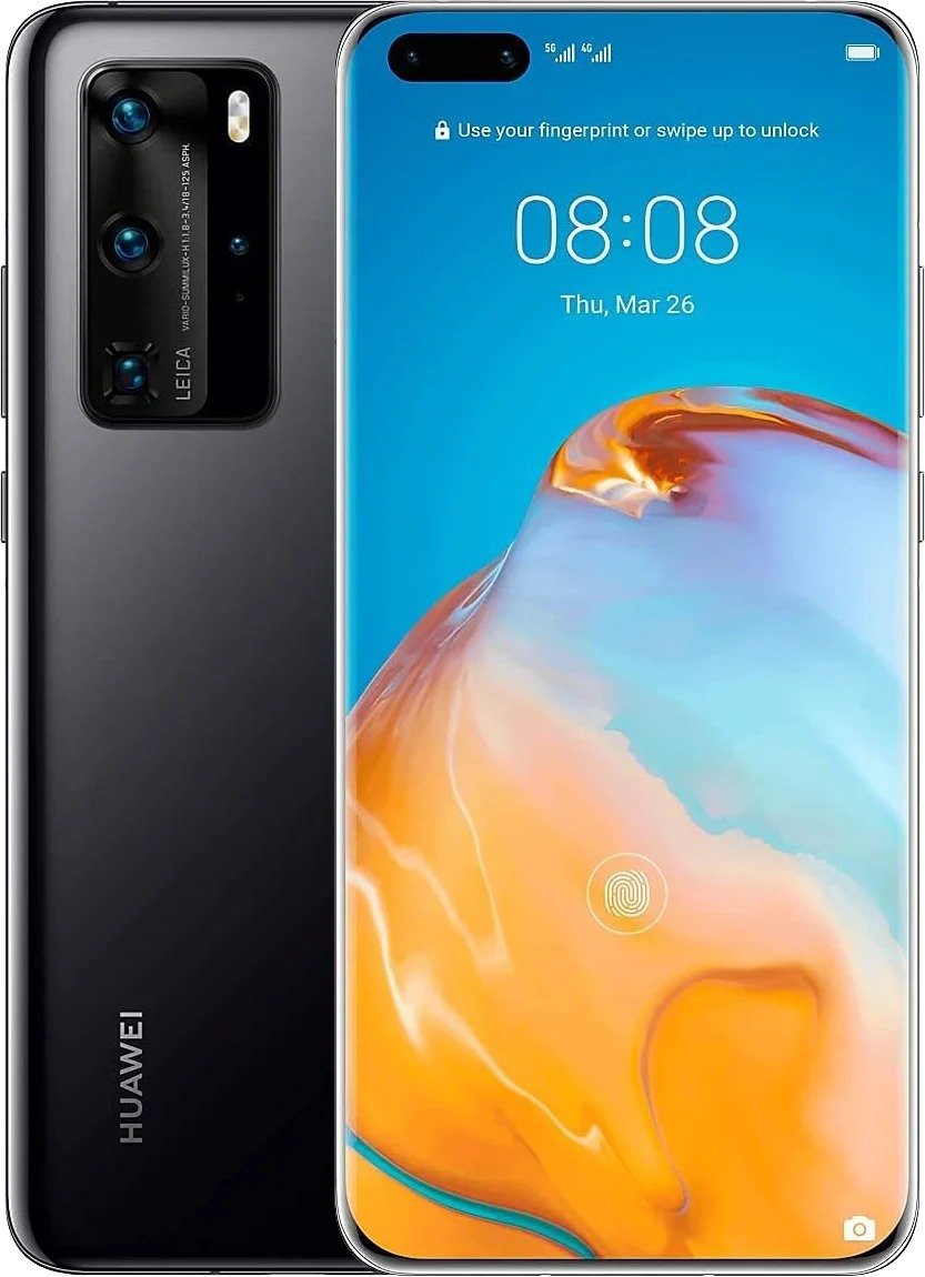 Huawei P40 Pro Dual-SIM, Rückseite gebrochen, Akku 91% | SimLock: Frei | Zustand: Gut | Farbe: schwarz