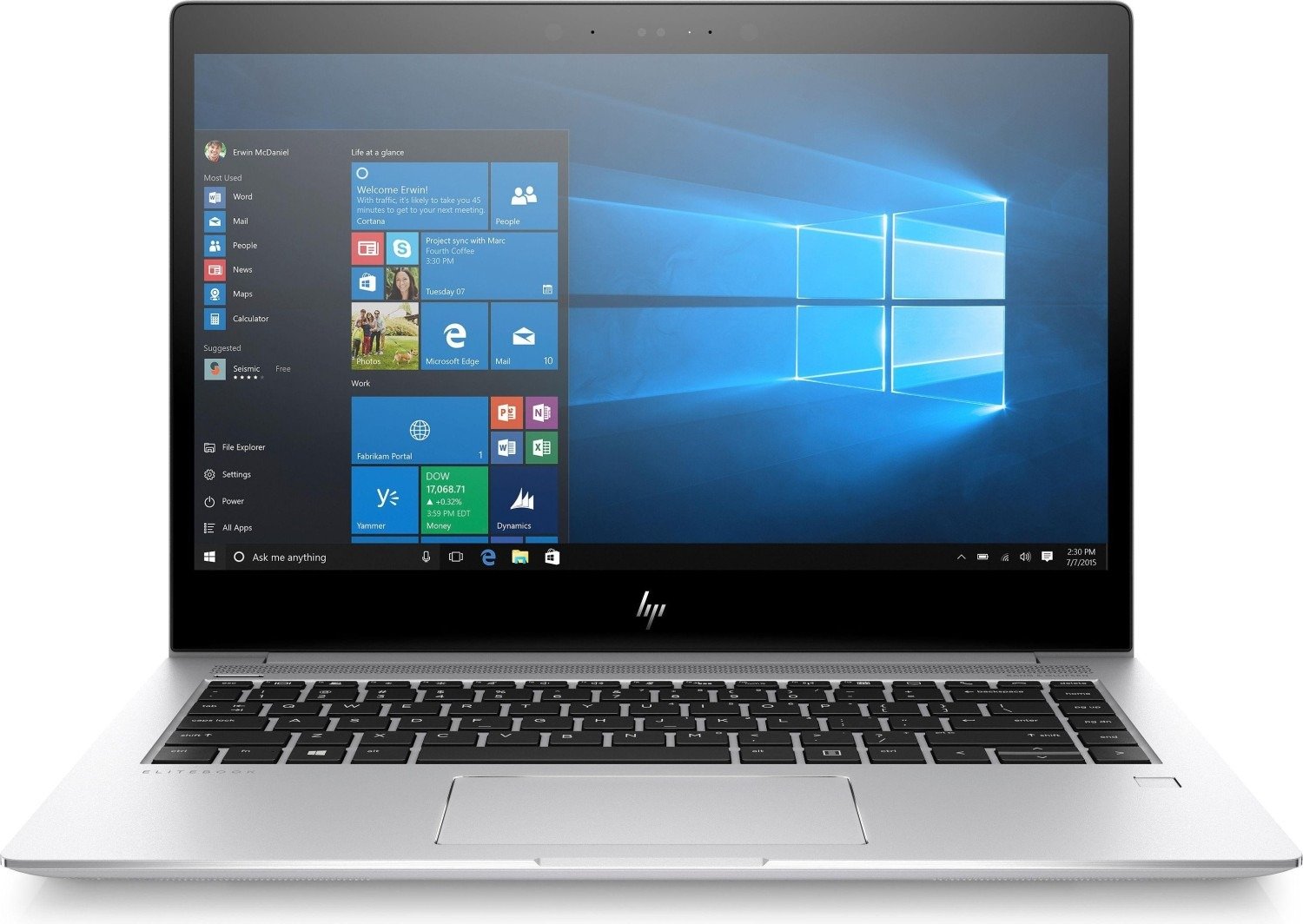 HP EliteBook 1040 G4, i5-7200U, 8GB RAM, 256Gb SSD(NVMe), Win 11 Pro, mit Netzteil | Zustand: Sehr Gut – Bild 2