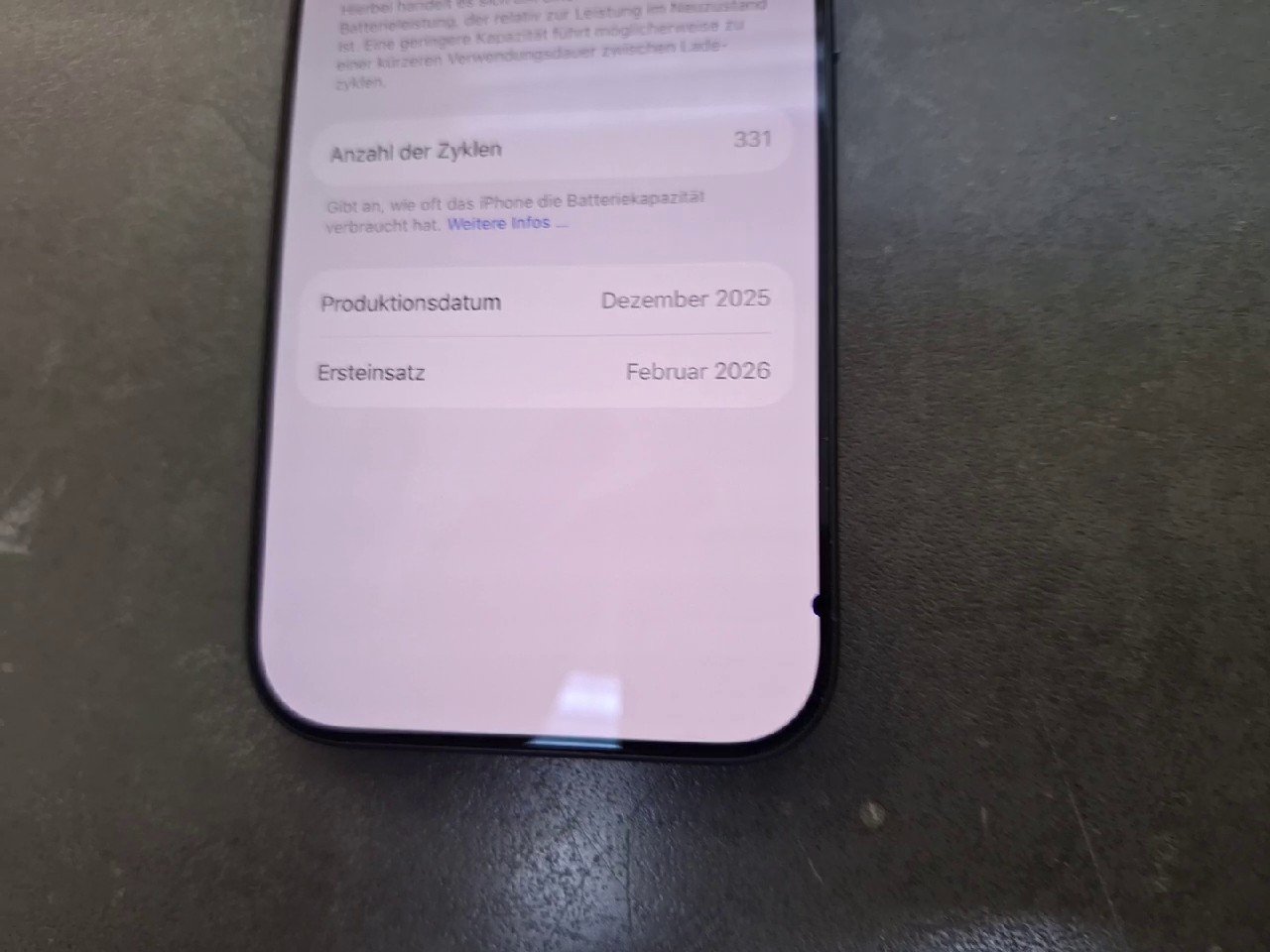 iPhone 17 Pro 256GB, Display hat eine Pixel fehler | SimLock: Frei | Zustand: Gut | Farbe: blau | Akku: 92% – Bild 3