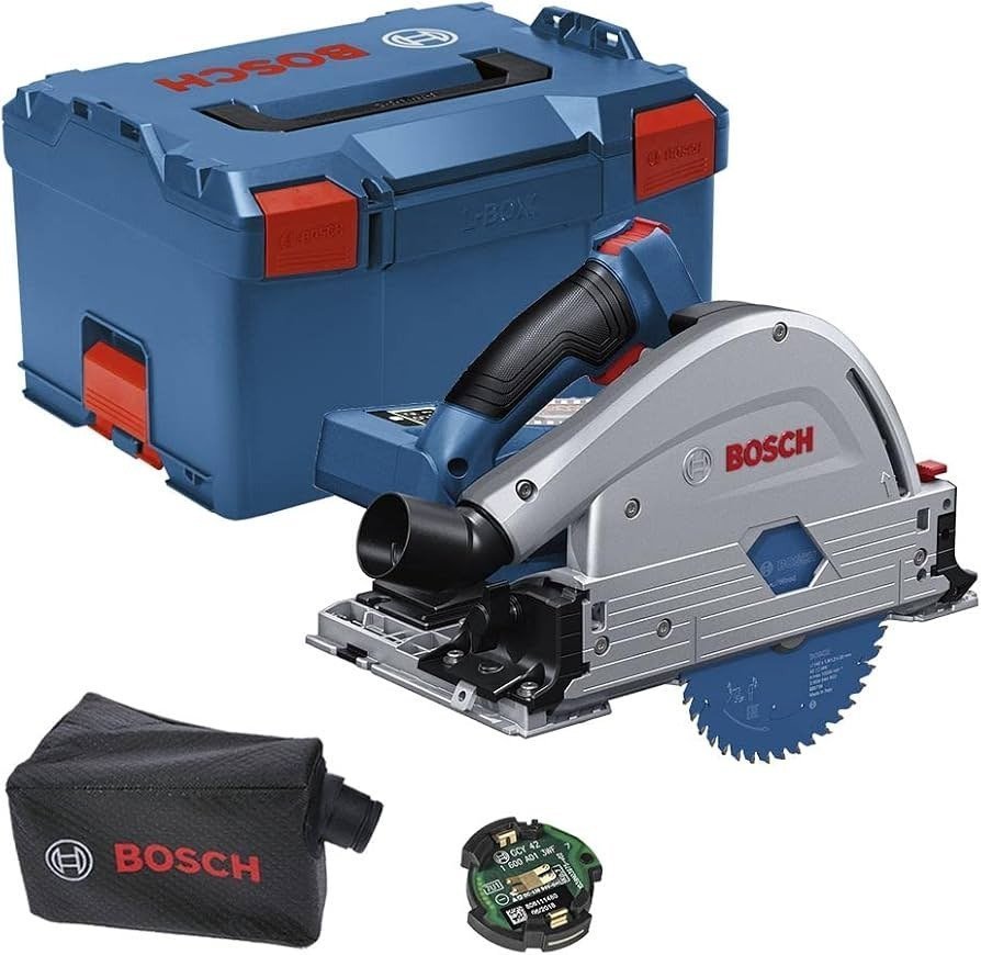 Bosch Professional GKT 18V-52 GC Akku-Tauchsäge, 18V, BITURBO Brushless, 1620 Watt äquivalent, L-BOXX, mit 1 Akku 2 A und Lg, | Zustand: Wie Neu