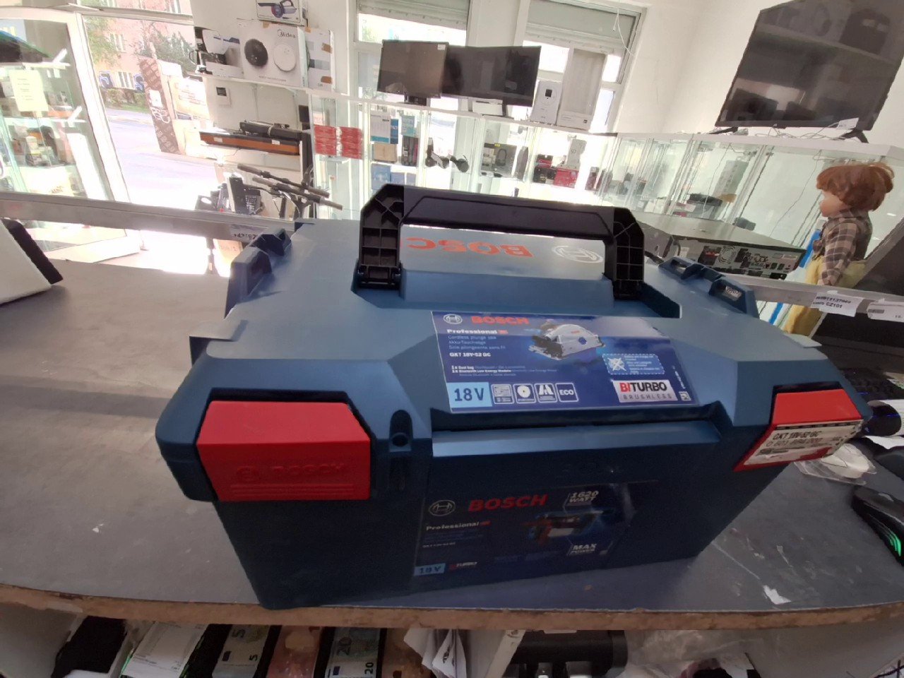 Bosch Professional GKT 18V-52 GC Akku-Tauchsäge, 18V, BITURBO Brushless, 1620 Watt äquivalent, L-BOXX, mit 1 Akku 2 A und Lg, | Zustand: Wie Neu – Bild 6