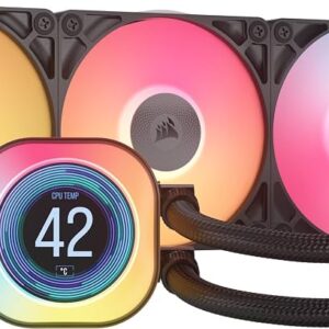 Corsair iCUE LINK Titan 360 RX LCD, schwarz, High-Performance AIO-Wasserkühlung, 360-mm-Radiator, 5-Zoll-LCD-Display, RX RGB-Lüfter, OVP | Zustand: Neu