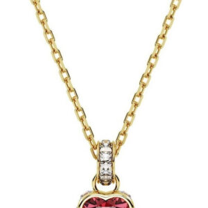 Swarovski Stilla Herz Kette Gold Rot, Mit Anhänger, Originalverpackung ovp | Zustand: Wie Neu | Farbe: schwarz