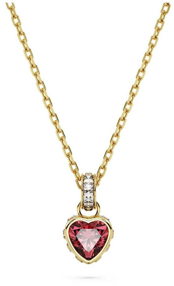 Swarovski Stilla Herz Kette Gold Rot, Mit Anhänger, Originalverpackung ovp | Zustand: Wie Neu | Farbe: schwarz