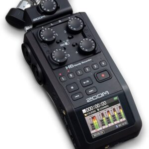 Zoom H6 Black, schwarz, Mobiler 6-Spur-Handy-Recorder mit austauschbaren Mikrofonkapseln und USB-Audio-Interface | Zustand: Gut | Farbe: schwarz